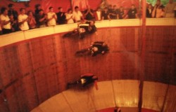 Ken Fox performing the Wall of Death